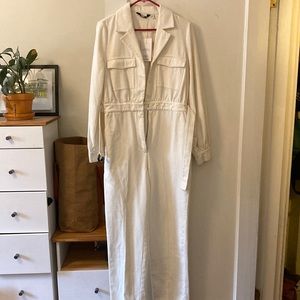 & Other Stories belted denim jumpsuit